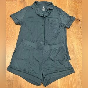 Kindred Bravely Clea Short Sleeve and Shorts Pajama Set Teal